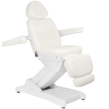 FOTEL KOSMETYCZNY ELEKTR. AZZURRO 871A 2 SILN. BIAŁY